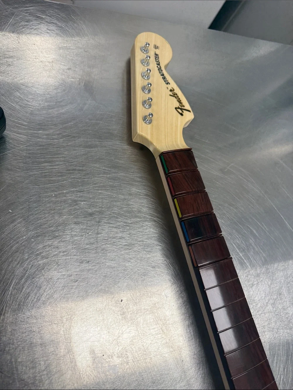 White Wireless Rock Guitar Controller — Stickered Design